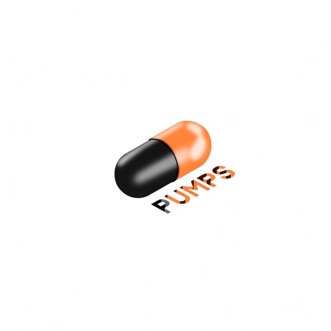 The image features a pill, which appears to be a black and orange pill with the word "PUMP" written on it. The pill is placed against a white background, making it stand out prominently. The text "FunPump COMING THIS WEEK We had to rename our token, story for that will come later on a space Solana token launchpad coming this week! Plus, $PUMPS token to fuel it all!" is written below the pill, indicating its significance and purpose in the context of the post.