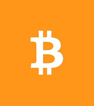 The image shows the Bitcoin (₿) logo in white against a bright orange background. This relates directly to the breaking news about $345 million in short liquidations as $BTC surged past $66,000, visually representing the cryptocurrency at the center of the market volatility.
