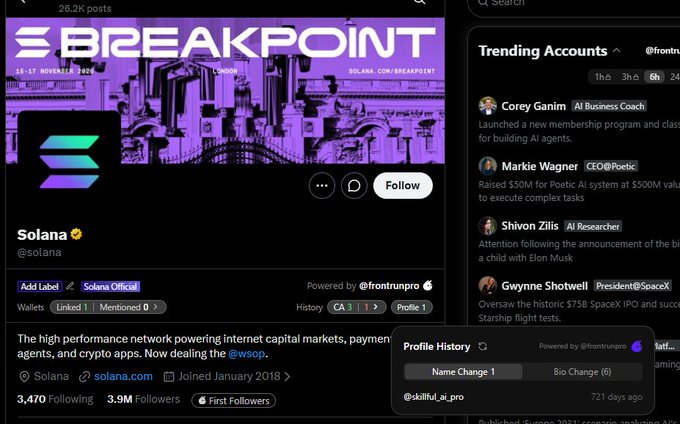 The image shows a screenshot of a social media post by the owner of E-Breakpoint, a cryptocurrency company. The post features an article about Solana, a Bitcoin-based blockchain technology that was introduced at the 2012 Electronic Transactions Annual Conference in San Diego, California. The post also includes information on how to get started with Solana and offers additional resources for those interested in learning more about this innovative technology. The screenshot displays the name "SOLANA" and an image of a building in the city of San Diego, California where the conference took place. The post appears to be shared by multiple people, possibly indicating its popularity or relevance among cryptocurrency enthusiasts.