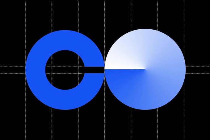 The image displays a stylized "Base" logo against a black background with grid lines, featuring a blue ring forming the "B" connected to a gradient sphere representing the "a." The logo ties directly to the article about Base founder Jesse Pollak, symbolizing the Base blockchain and app platform he stepped back from leading after admitting missteps in his social media-focused strategy.