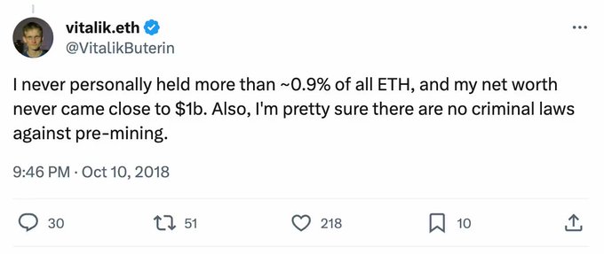 irtkutlith ethan's Twitter account, with a white background and black text, shares a humorous message about the value of Etherium.