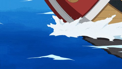The image features a cartoon boat sailing through the ocean with white waves splashing around it. The boat appears to be moving towards the right side of the frame, creating an impression of motion. In the background, there are some clouds that add depth to the scene and make it more realistic. The post is titled "been bidding berries on dips big fan of @Gnomonknows" which suggests a connection between the boat's journey and the popular social media account @Gnomonknows.