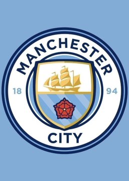 The image shows the official Manchester City Football Club crest, featuring the club name "MANCHESTER CITY" in white text, the founding year "1894," a sailing vessel, and a red rose emblem on a sky blue field. The crest relates to the accompanying post about Manchester City players' agents exploring contract provisions that could allow them to void deals in the event of relegation.