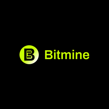 The image displays the "Bitmine" logo, featuring a green circular emblem with a stylized "B" beside the company name in bold green text against a black background, visually branding the company referenced in the post about its expanded ethereum reserves.