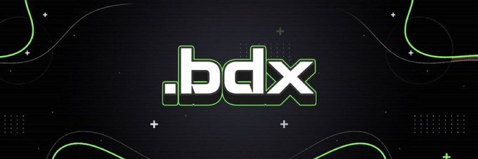 A banner graphic displaying '.bdx' in stylized white and green text on a black background with green wavy line accents.