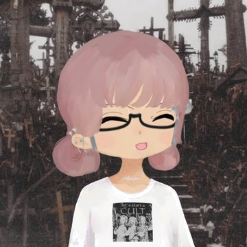 An animated character with pink hair, glasses, and a "THE STREET CULT" t-shirt smiles cheerfully against a gritty industrial background. The image reflects the post's call to return to enjoying NFTs as art and community-driven collections like Cult, rather than chasing corporate or utility-based projects.