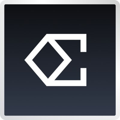 The image shows a stylized white "C" or diamond-like geometric logo on a dark gradient background, which appears to represent the Crypto.com branding referenced alongside the announcement about Ethena launching Ethena Pay on Avalanche.