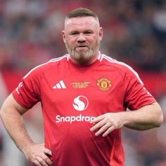Wayne Rooney is seen wearing a red Manchester United training shirt featuring the "Snapdragon" sponsor logo across the chest, paired with a trading signal advising to go long on $LLY. The image of the athlete in his sponsored kit visually echoes the post's bullish call to action.