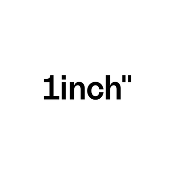 The image displays the bold text "1inch" with quotation marks on a white background, representing the 1inch cryptocurrency platform. It serves as a visual reference for the announcement about 1inch's Aqua liquidity protocol expansion to 13 EVM-compatible chains.