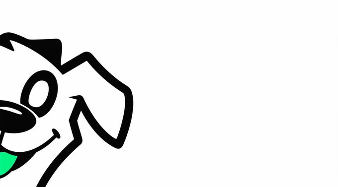 A cartoon dog mascot with large eyes and a green collar peeks in from the left side of the image, serving as the playful "$FREN" mascot referenced in the post announcing fren.gg's launch with RobinhoodCrypto and SoFi primitives.