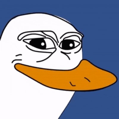 The image features a cartoon duck with an orange beak and white body, giving it a unique appearance. The duck appears to have a mean or evil look on its face, making it seem like a mean or evil character from a cartoon. The background of the image is blue, which contrasts with the duck's white color. The caption below the image reads: "gQuack, @wallchain fam One thing I have learned here is that growth is not always easy to see. Some days you get more Quacks. Some days you meet new people. Some days nothing special seems to happen. But every useful post, every thoughtful reply, and every real conversation".