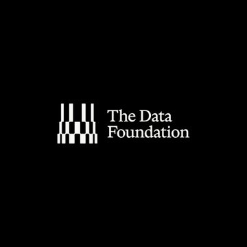 A black logo screen displaying 'The Data Foundation' in white text alongside a bar chart-style icon.