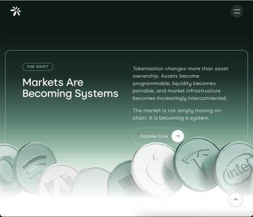 A dark-themed promotional graphic titled "THE SHIFT: Markets Are Becoming Systems," discussing how tokenization is transforming markets into interconnected, programmable systems with portable liquidity. Decorative coin icons (including EUR) appear at the bottom, but the image shows no connection to the accompanying post about Base builders, $EDEL, or $BNKR.