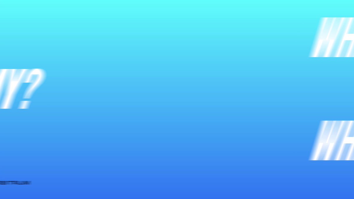 The image features a blue background with white text that reads "Why?" and "wha?". The text appears to be in a foreign language, which adds an element of mystery or intrigue to the overall composition. The image does not contain any discernible objects or actions, making it difficult to determine its purpose or context.