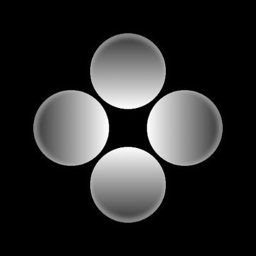 Four metallic spheres arranged in a diamond pattern are displayed against a black background, visually representing the institutional and collaborative nature of the partnership between Doppler Finance and SBI Digital Finance in building XRP-based lending and collateral infrastructure in Japan.