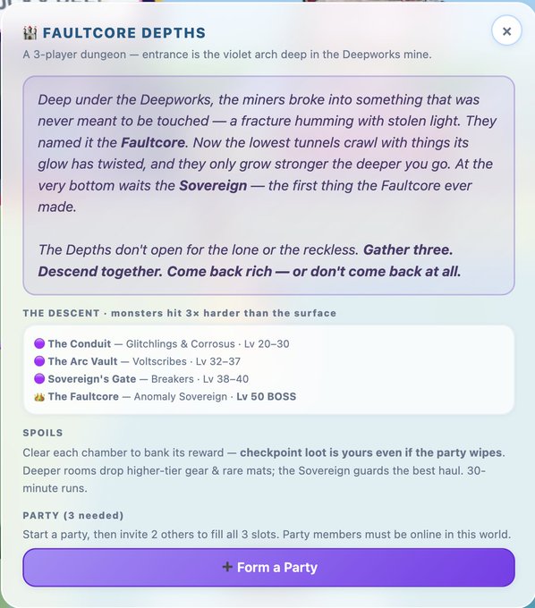 The image shows a purple form that is attached to a computer screen, possibly an online survey or poll from someone who has completed a certain task for some organization, company or event called OwnTown Day 10 Dungeon & Party System. This system might be used to invite people to take part in the game and can also inform them about upcoming events or missions they need to complete as members of the gaming community. The form is attached to a web browser window, suggesting that it was created recently or shortly after someone accessed it for information related to the OwnTown Day 10 Dungeon & Party System.
