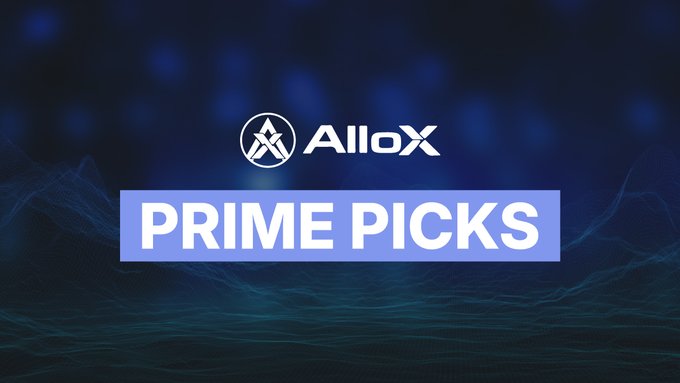 The image features an advertisement for AlloX, which is a company that specializes in prime picks. The text "Prime Picks" is written above the image, indicating that this is a part of their content. The background of the image has a blue color with white stars scattered throughout it, creating a visually appealing and futuristic atmosphere. The post also mentions that there are new things coming to AlloX, which suggests that they are constantly updating their offerings or introducing new features for their users.