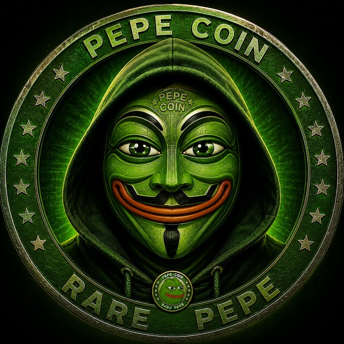 The image shows a "PEPE COIN" coin featuring the "Rare Pepe" character, with text reading "RARE PEPE" at the bottom, reinforcing the post's celebration of PepeCoin as a community and brand.

The image displays a green medal-style coin featuring the iconic "Rare Pepe" character wearing a hooded robe, with "PEPE COIN" text at the top, "RARE PEPE" at the bottom, and stars bordering the edge. This coin imagery aligns perfectly with the post's tribal call, symbolizing membership and recognition within the PepeCoin community.