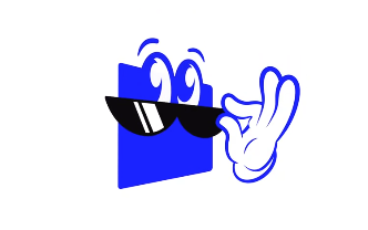 A blue, anthropomorphized shopping bag wearing black sunglasses makes an "OK" hand gesture with a white-gloved hand, set against a white background. The image conveys a confident, approval-themed visual that complements the post about Base MCP enabling secure, user-approved transactions and account management.