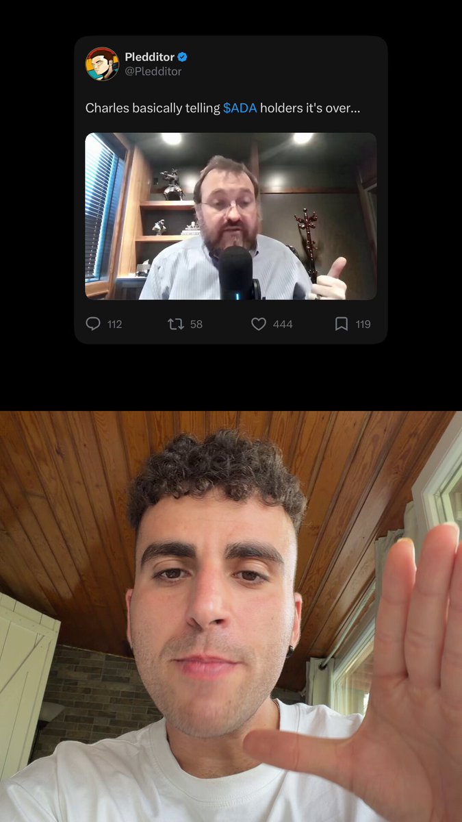 The image features a man holding up his hand with two fingers, as if giving the "thumbs up" sign in the caption of a social media post. It appears that he has been tagged in this photograph by someone named "Pikachu". The caption of the post states, "Crypto is the worst industry to be a founder for your health", which seems unrelated and possibly off-topic to the image's main focus on a man's hand gesture or selfie. This might not necessarily have any connection to the photo itself, as it's just an unrelated statement in the context of social media content sharing.