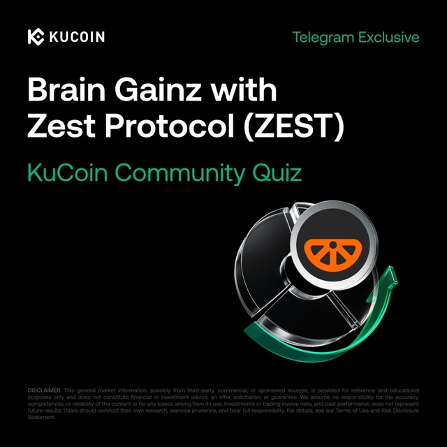 The image features a black background with white text that reads "Brain Gainz with Zest Protocol (ZEST)". The text also includes an orange logo, which appears to be a symbol or icon related to the brain gainz protocol. The image is accompanied by a green arrow pointing towards it and a small circle containing the word "Kucin" in white letters.