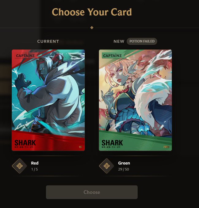 The image shows two different cards, each featuring a character from a video game. The first card has a man with a blue jacket and a woman with blonde hair as its main characters. The second card features a man with a red jacket and a woman with long brown hair. Both cards are displayed on the screen of a computer or tablet device, possibly for players to choose their preferred character from the game.