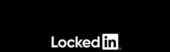 A 'Locked In' logo shown in white text on a black background, featuring a LinkedIn-like 'in' icon inside a rounded square.
