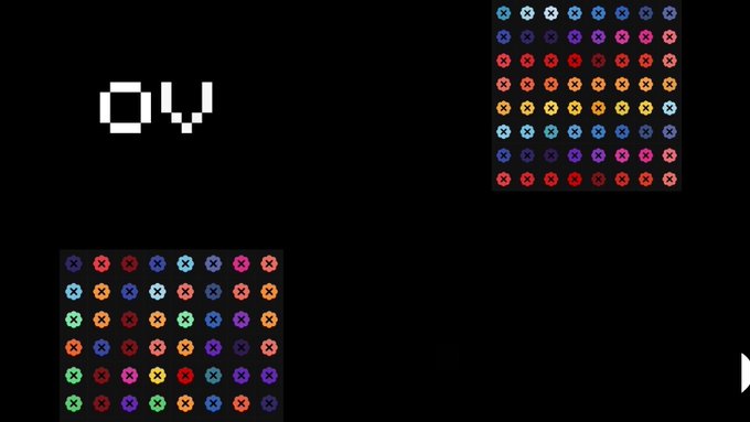The image shows a pixelated "04" timer with two grids of colorful "X" tokens on a black background, likely representing an airdrop or giveaway countdown. This relates to the post as a visual countdown indicator for the "GTD" (guaranteed) airdrop event mentioned for @ObserveValue.