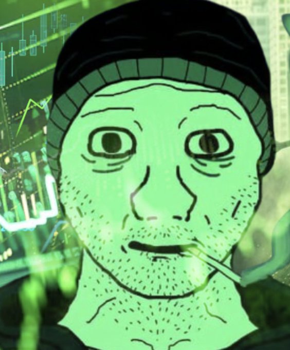 The image features a cartoon depiction of a person wearing a black hat, with their face drawn in green. The person has a cigarette in their mouth and appears to be smoking while looking at the camera. The background includes neon lights that are bright and colorful, creating an urban atmosphere. There is also text present in the image, which reads "Ray is about to release the CA again; the timeline is going to explode once more." This suggests that there might be a connection between Ray's actions or the post he has created on social media.