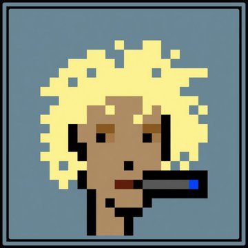 A pixel art portrait of a person with wild blonde hair holding a pipe, likely representing Jesse Pollak, the figure mentioned in the post discussing the Base app's expansion and the future of AI agents adopting crypto.