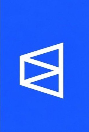 A bold white geometric logo featuring an angular, folded-paper-like shape on a vibrant blue background represents the Polymarket brand, accompanying a guide on qualifying for a Polymarket T1 Airdrop.