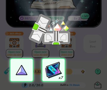 A mobile game interface showing a building upgrade or crafting menu with various timers, resources, and a 'Refill in 1h 26min' notification.