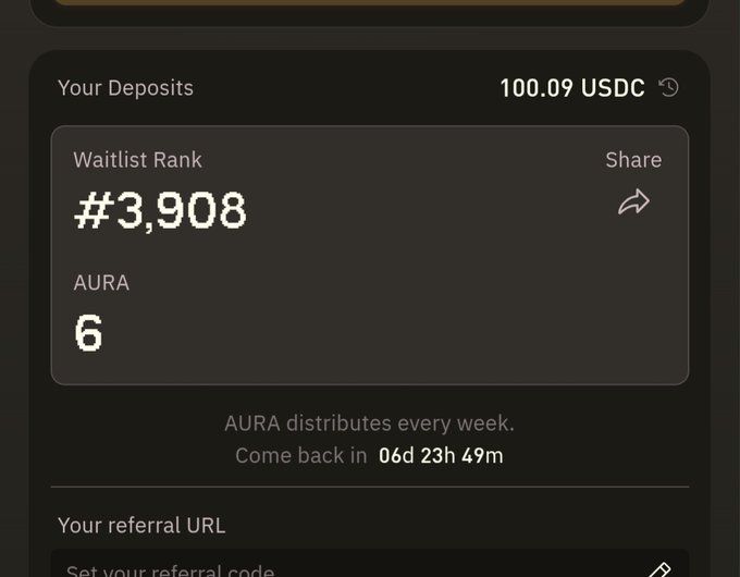 The image shows a screenshot of a cell phone screen displaying a message for Aura Distibute. This messaging system allows users to share their assets, such as funds or properties, with others. The conversation starts at number @bulktrade with the text "First week 6 Aura in @bulktrade Target 200 Aura". The person who is sending the message might be referring someone else to join them and suggests using the messaging app for a bulk trade in assets. This indicates that the person has just made an initial contact, possibly looking for someone interested in investing or purchasing a property together with their funds from Aura Distibute.