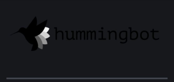 A logo for "hummingbot" featuring a stylized hummingbird silhouette next to the text.