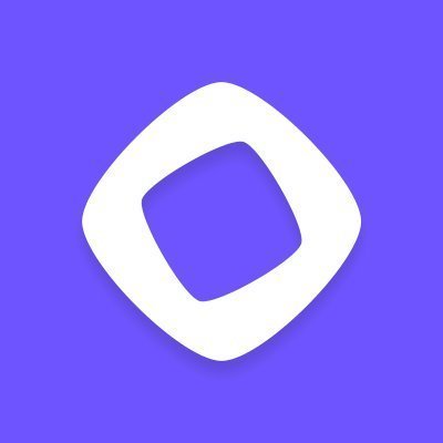 A white rounded diamond-shaped frame centered on a purple background, representing the Monad blockchain ecosystem's branding. The image visually reinforces the post's reference to the "purple chain" by using Monad's signature purple color, symbolizing the platform's identity for African builders and content creators.