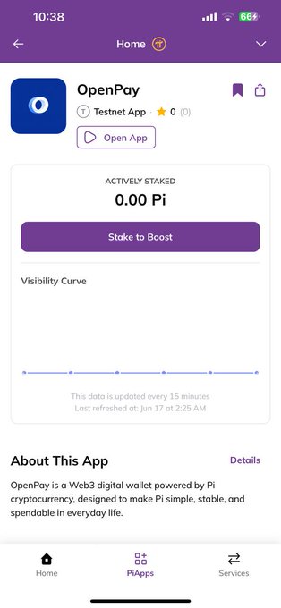 The image shows an open payment tutorial guide displayed on a smartphone screen. It appears that the user has just received a notification about an update for their OpenPay account or is about to make a transaction using the app. The guide provides information about OpenPay, its features, and how it can be used by users.