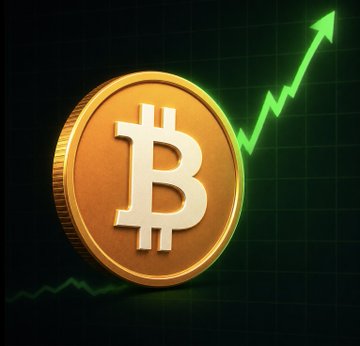 A golden Bitcoin coin with the iconic "₿" symbol is displayed against a dark grid background, accompanied by a glowing green upward-trending chart arrow that visually emphasizes the dramatic price surge referenced in the post about Bitcoin reclaiming a $1.5 trillion market cap.