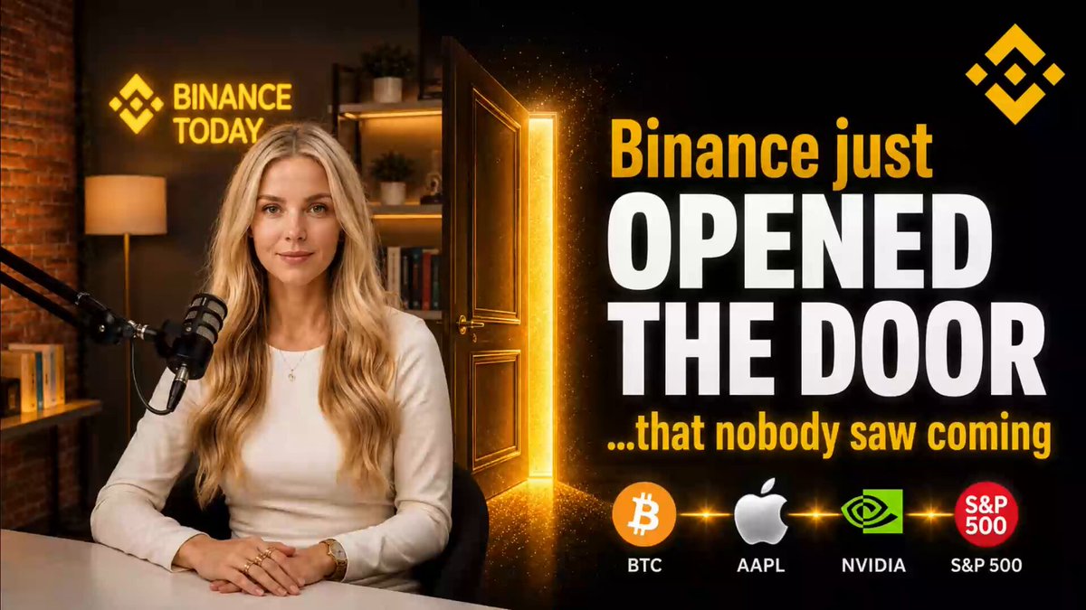 The image features a woman sitting at a desk with a microphone, suggesting that she might be hosting a podcast or live stream related to Bitcoin and cryptocurrency markets. The background of the image shows an open door, which could symbolize the idea of transparency in the crypto world or the potential for greater accessibility to financial services through digital currency. The post includes various stock and ETF information, indicating that it is discussing the current state of the crypto market and its impact on traditional financial markets.