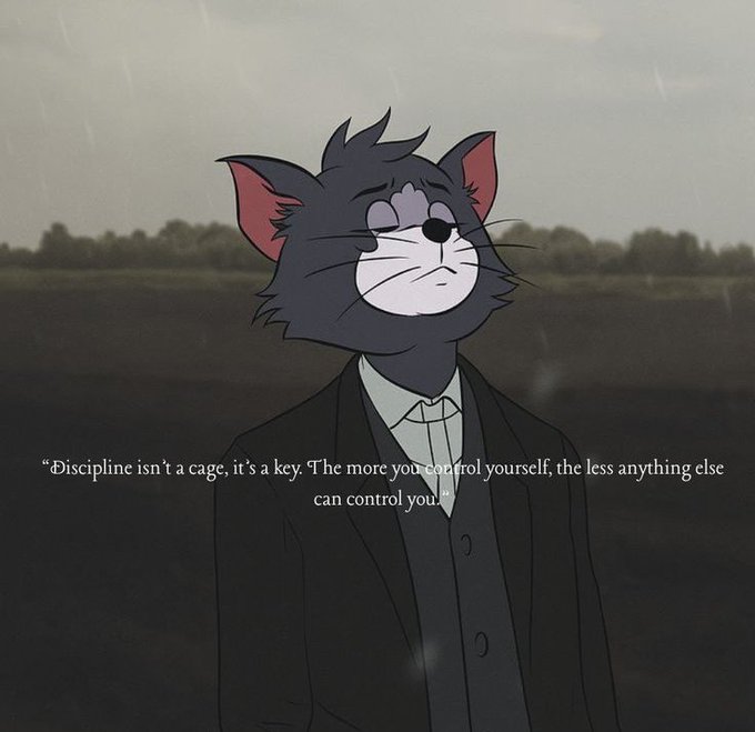 The image shows a cartoon cat dressed as a businessman standing outdoors, facing the camera with an expression of satisfaction or triumph. The caption reads "Good Evening Loving Fam. Crypto finally feels simple with @useTria A powerful self-custodial app that combines trading, spending, and earning. Use AI BestPath to swap across 200+ chains instantly. Pay anywhere using Visa cards with up to 6% cashback". It seems as if the cat is showcasing a positive experience or accomplishment related to investing in cryptocurrency, possibly through the use of @useTria.