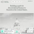 The image appears to be a slide or banner titled "Building a path for decentralized finance to flourish in the United States," featuring what looks like the U.S. Capitol dome with a "60" logo in the top left corner. It relates to the post's question by addressing how upcoming regulatory developments could affect "QUOTRONS" (likely referring to Bloomberg terminals used for quoting prices in financial markets), as decentralized finance regulation in the U.S. could reshape how traditional market data systems operate.