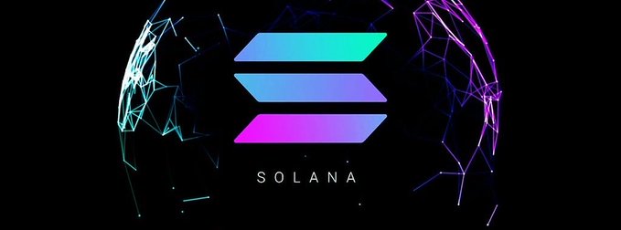 A Solana cryptocurrency logo featuring three stacked gradient bars in cyan, blue, and magenta, surrounded by geometric network lines, with "SOLANA" text below—serving as a promotional graphic for a 24-hour giveaway where participants can win $50 in $SOL by liking, retweeting, following @SOLWHALEDYOR, and commenting "Done."