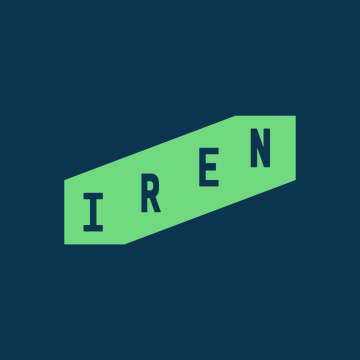 The image features an illustration of the word "IREN" written in green letters against a dark blue background, with the word appearing larger than life due to the scale of the illustration. The text also includes some numbers that are not part of the illustration but can be found on the image itself. In the bottom right corner of the image, there is a caption that reads "UPDATE: Bitcoin miner IREN has completed a massive  $3.65 billion investment-grade funding round to expand its GPU infrastructure." This caption provides context about the content of the image and links it back to the original post.