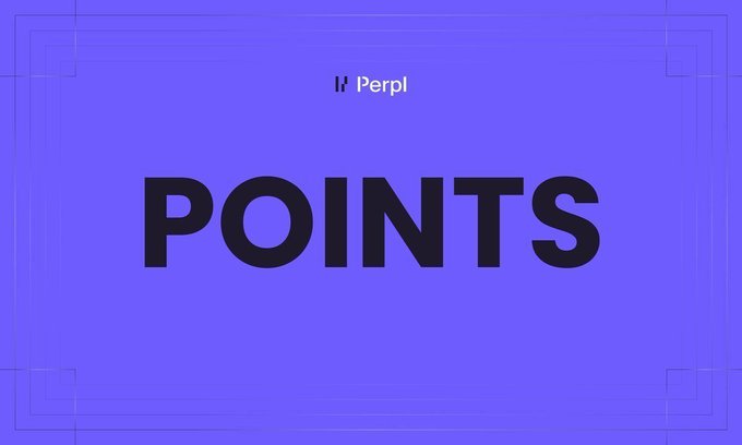 A bold purple graphic from Perpl displays the word "POINTS" in large dark letters, serving as a visual announcement for users to check their points balance in their Perpl accounts.
