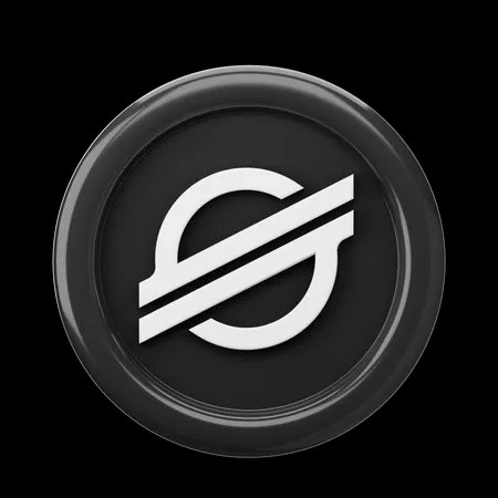 The image features a sleek, dark circular emblem displaying the Stellar cryptocurrency logo—a stylized "S" design—against a black background. It serves as the official branding for Stellar ($XLM), the digital asset highlighted in the post for surpassing $191 million in 24-hour trading volume.