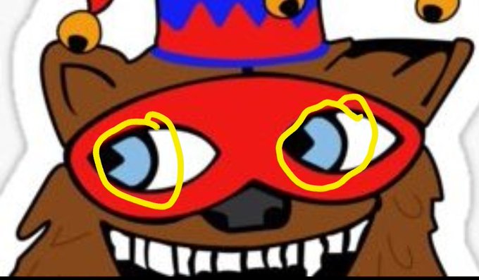 A cartoon bear character wearing a crown and red mask has yellow circles drawn around his eyes to highlight that they resemble Pac-Man shapes, matching the post's reference to "BearableGuy123" and the Pac-Man-themed promotion for Proton ($XPR) on the XPR explorer.