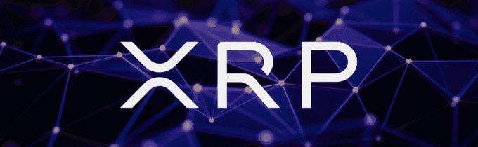 The image features the white "XRP" logo prominently displayed against a dark blue background of interconnected geometric lines and nodes, representing a blockchain network. This visual aligns with the post's bullish morning greeting to XRP holders, symbolizing the cryptocurrency's decentralized network as traders prepare to "cook" with charts open.
