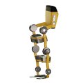 A small 3D-rendered character model of a figure wearing yellow and silver futuristic armor or a spacesuit.