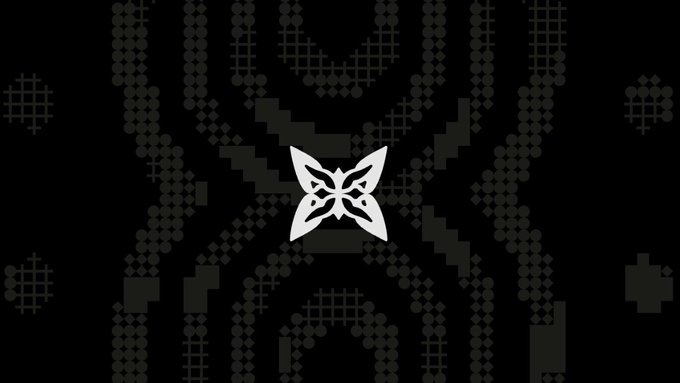 The image shows an intriguing piece of artwork featuring a white butterfly design at the center against a black background adorned with various shapes, creating a dynamic visual effect. The butterfly appears to be floating or suspended within this abstract pattern. The image captures one aspect of a larger discussion about decentralized networks and a new type of computing power that is focused on accessibility, decentralization, and efficiency in utilizing real-compute power.
