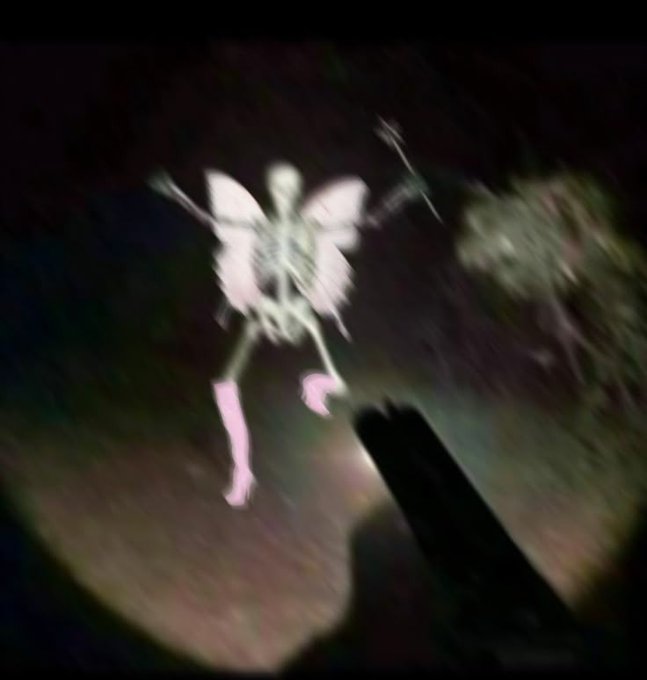 The image features a skeleton dressed in pink boots and wings, standing on one leg with its arms outstretched as if dancing. The skeleton appears to be floating in mid-air against a dark background, which could be interpreted as a black screen or night sky. The caption of the image reads "One thing I've noticed about @quipnetwork is that the ecosystem rewards consistency more than hype You don' t need to be a developer or a quantum expert to get involved Whether you're running a node, creating content, completing quests, or simply staying active in the community."