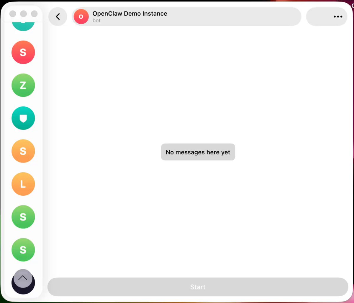 The image shows an open-clam shell window with a message box displaying "No messages here vet" at the bottom of the screen. The text appears to be related to a discussion about crypto or blockchain, as suggested by the title of the image.